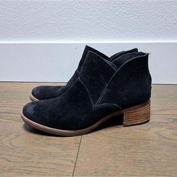 Kork Ease Maldon Suede Curved Bootie in Black - Picture 4 of 13